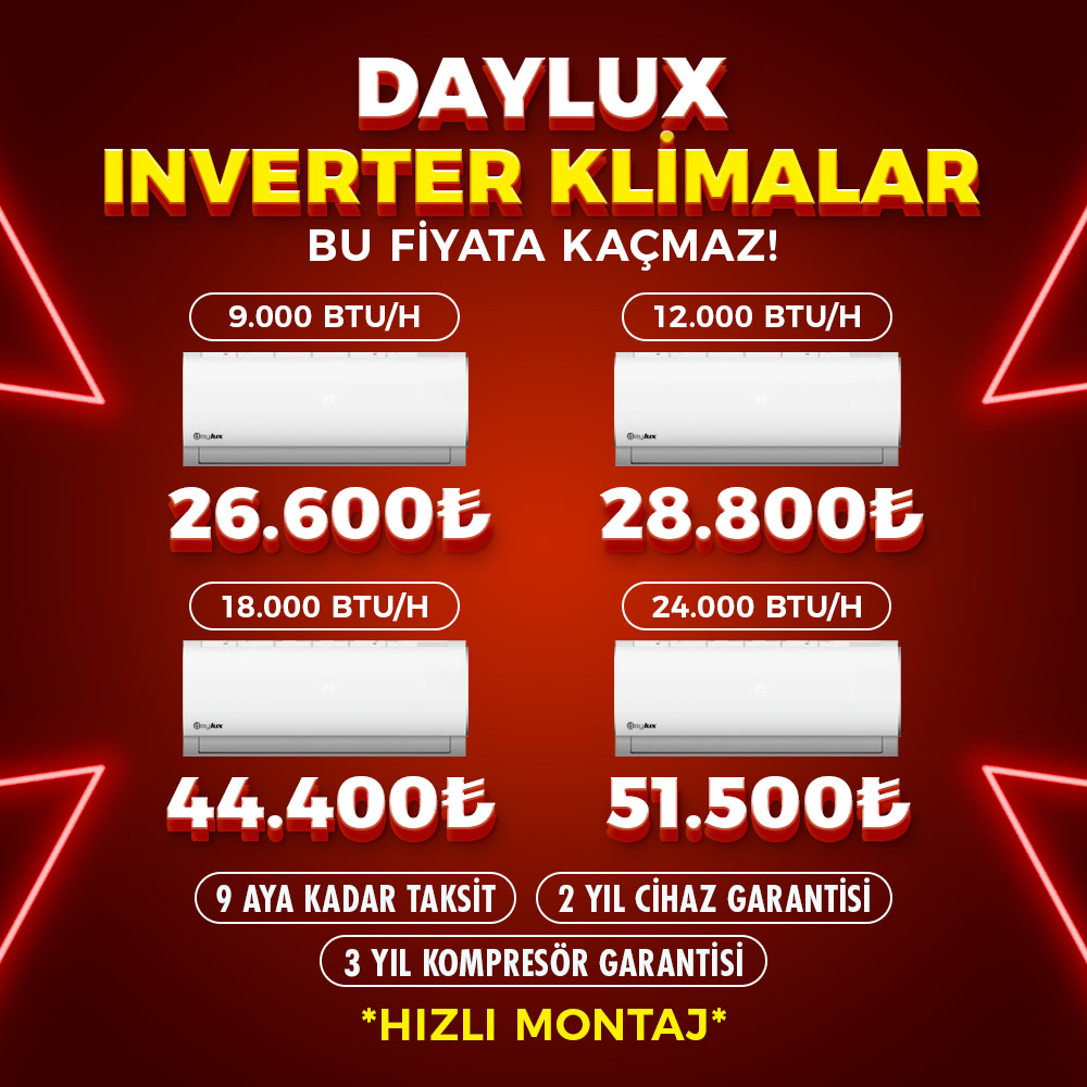 Daylux Inverter Klimalar Bu Fiyata Kaçmaz | Metropol Grup