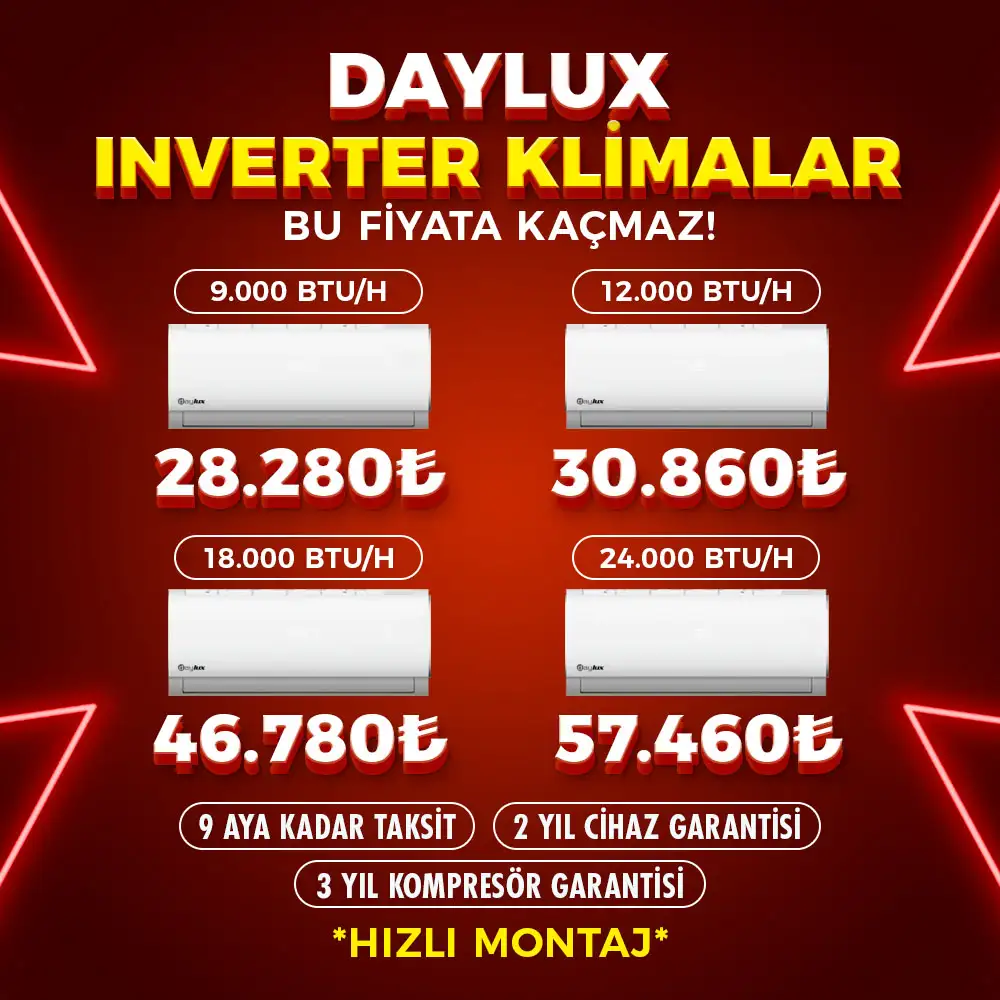 Daylux Inverter Klimalar Bu Fiyata Kaçmaz | Metropol Grup