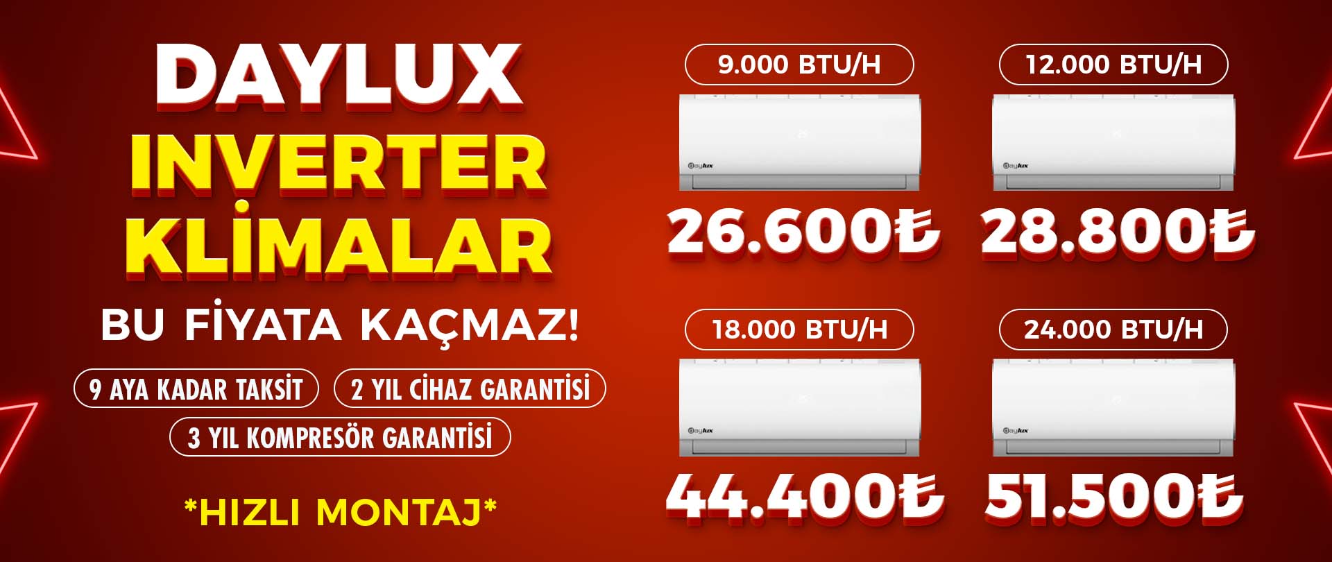Daylux Inverter Klimalar Bu Fiyata Kaçmaz | Metropol Grup