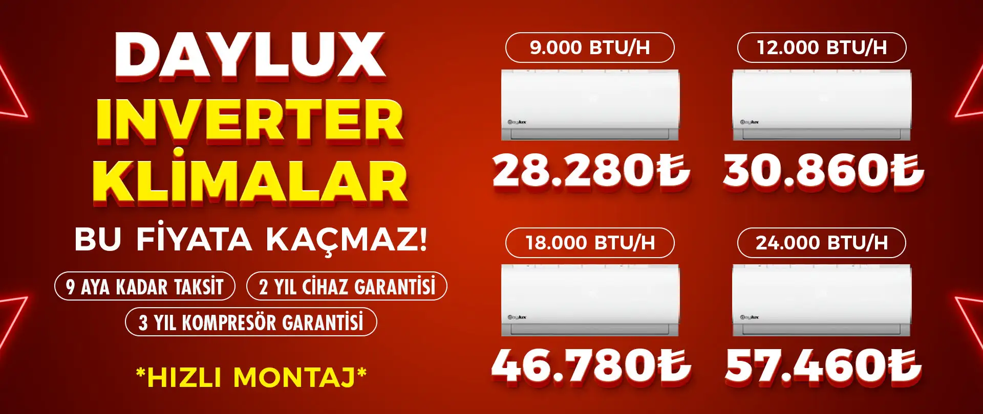Daylux Inverter Klimalar Bu Fiyata Kaçmaz | Metropol Grup